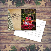 Weihnachtsbaum auf Pergament New Zuhause Foto Movi Postkarte