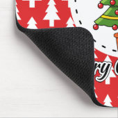 Weihnachtsbaum auf roten Pines Muster - Fröhliche  Mousepad (Ecke)