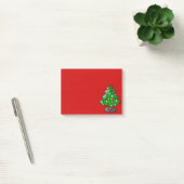 Weihnachtsbaum auf roter Post-it-Notiz Post-it Klebezettel (Büro)