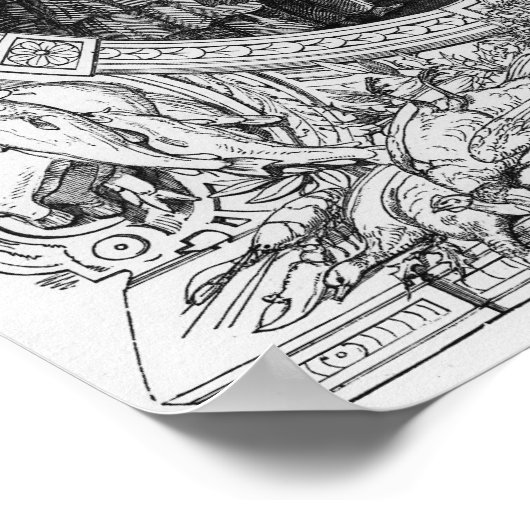 Weihnachtsbaum auf Schloss Windsor, 1848 Poster (Ecke)