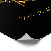 Weihnachtsbaum auf schwarz 001 poster (Ecke)