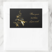 Weihnachtsbaum auf Schwarz 001 Rechteckiger Aufkleber (Tasche)