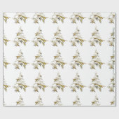 Weihnachtsbaum auf Weiß 001 Geschenkpapier (Flach)