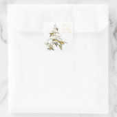 Weihnachtsbaum auf Weiß 001 Quadratischer Aufkleber (Tasche)