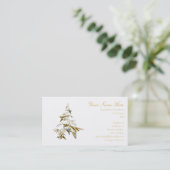 Weihnachtsbaum auf Weiß 001 Visitenkarte (Stehend Vorderseite)