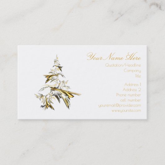 Weihnachtsbaum auf Weiß 001 Visitenkarte (Vorderseite)