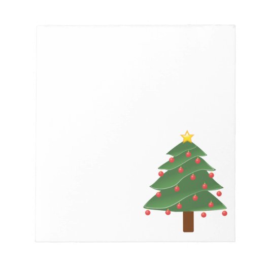 Weihnachtsbaum auf Weiß Notizblock (Vorderseite)