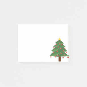 Weihnachtsbaum auf weißem Post Es bemerken Post-it Klebezettel
