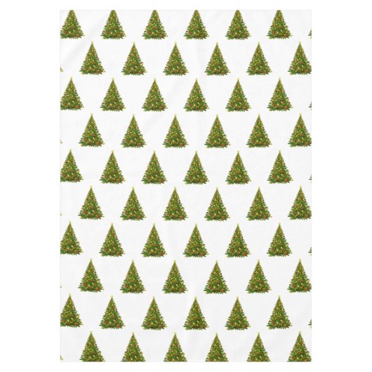 Weihnachtsbaum auf weißem Tablecloth Tischdecke (Vorderseite)