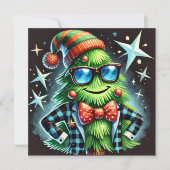 Weihnachtsbaum aufgeschüttet feiertagskarte (Vorderseite)