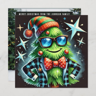 Weihnachtsbaum aufgeschüttet feiertagskarte