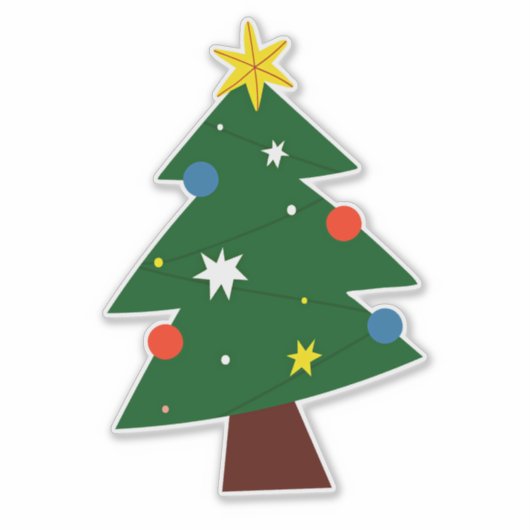 Weihnachtsbaum Aufkleber (Vorderseite)