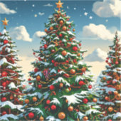 Weihnachtsbaum Aufkleber (Vorderseite)