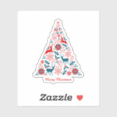 Weihnachtsbaum Aufkleber (Blatt)