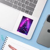 Weihnachtsbaum Aufkleber (Laptop mit iPhone)