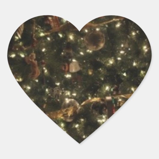 Weihnachtsbaum-Aufkleber Herz-Aufkleber (Vorderseite)