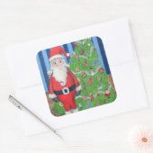 Weihnachtsbaum-Aufkleber Quadratischer Aufkleber (Umschlag)