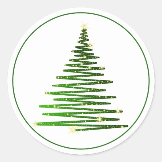 Weihnachtsbaum-Aufkleber Runder Aufkleber (Vorderseite)