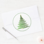 Weihnachtsbaum-Aufkleber Runder Aufkleber (Umschlag)