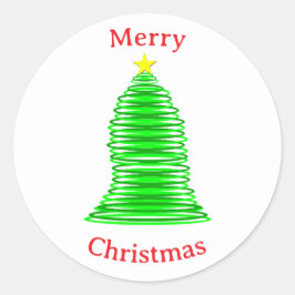 Weihnachtsbaum-Aufkleber Runder Aufkleber