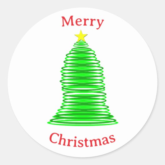 Weihnachtsbaum-Aufkleber Runder Aufkleber (Vorderseite)