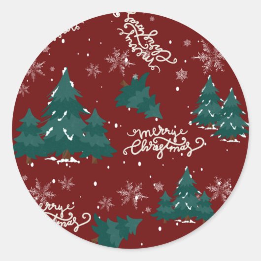 Weihnachtsbaum-Aufkleber Runder Aufkleber (Vorderseite)