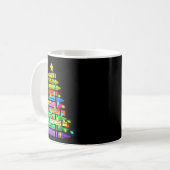 Weihnachtsbaum aus Buntstiften Lehrerleben Kaffeetasse (Vorderseite Links)