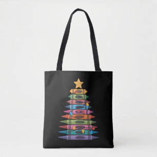 Weihnachtsbaum aus Buntstiften Lehrerleben Tasche