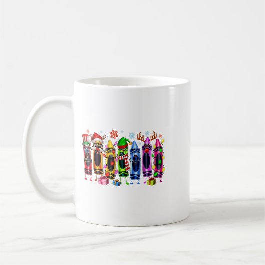 Weihnachtsbaum aus Crayons Schullehrerleben Kaffeetasse (Links)