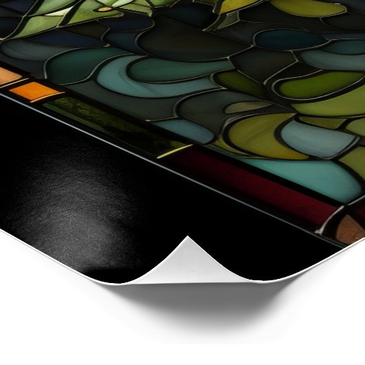 Weihnachtsbaum aus festem Glas Poster (Ecke)