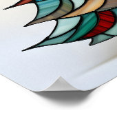 Weihnachtsbaum aus Glas Poster (Ecke)