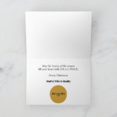 Weihnachtsbaum aus Gold Foil auf Türkisgrün Karte (Innenseite)