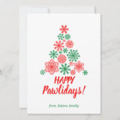 Weihnachtsbaum aus Pfotenschneeflocken (Vorderseite)