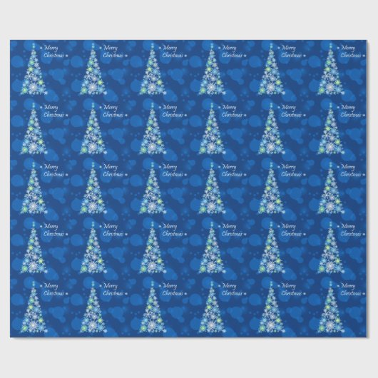 Weihnachtsbaum aus Schneeflocken. Geschenkpapier (Flach)
