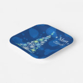 Weihnachtsbaum aus Schneeflocken. Pappteller (Gewinkelt)