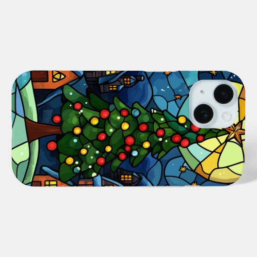 Weihnachtsbaum aus verkleidetem Glas Case-Mate iPhone Hülle (Rückseite (Horizontal))