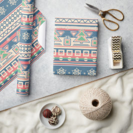 Weihnachtsbaum Aztec Style - Einzigartiger Urlaub Geschenkpapier