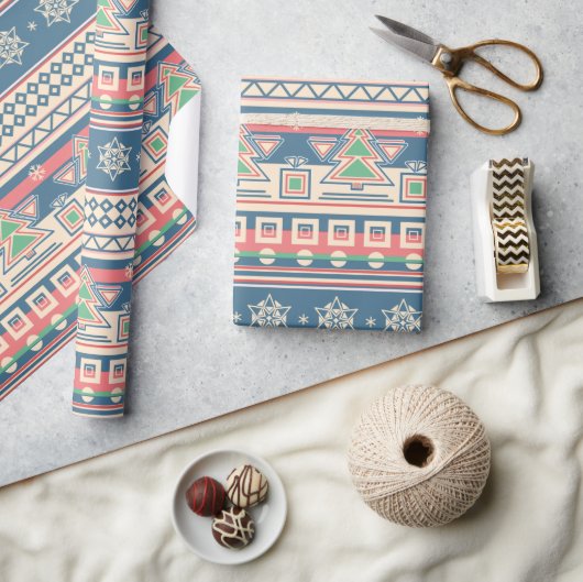 Weihnachtsbaum Aztec Style - Einzigartiger Urlaub Geschenkpapier (Kunsthandwerk)