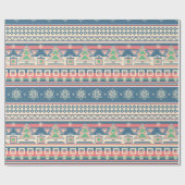 Weihnachtsbaum Aztec Style - Einzigartiger Urlaub Geschenkpapier (Flach)