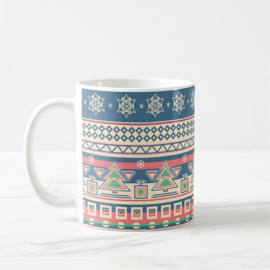 Weihnachtsbaum Aztec Style - Einzigartiger Urlaub Kaffeetasse (Links)