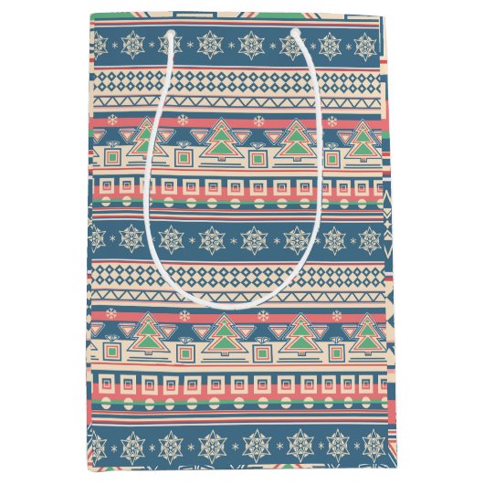 Weihnachtsbaum Aztec Style - Einzigartiger Urlaub Mittlere Geschenktüte (Vorderseite)
