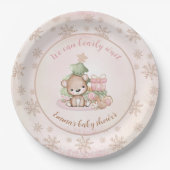Weihnachtsbaum Baby Bear Girl Baby Dusche Pappteller (Vorderseite)