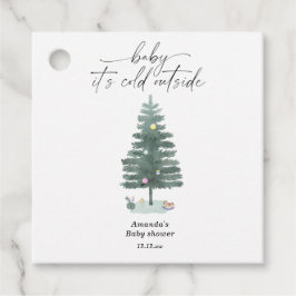 Weihnachtsbaum - Baby, draußen ist es kalt Geschenkanhänger