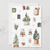 Weihnachtsbaum-Baby-Dusche Einladung (Rückseite)