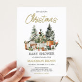 Weihnachtsbaum-Baby-Dusche Einladung