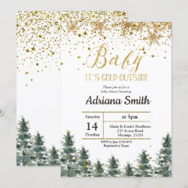 Weihnachtsbaum Baby Dusche Einladung Winter