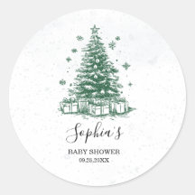 Weihnachtsbaum-Baby-Party im Schnee