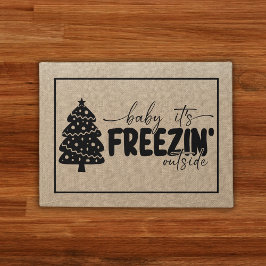 Weihnachtsbaum Baby sein Freezin Außenbereich Fußmatte