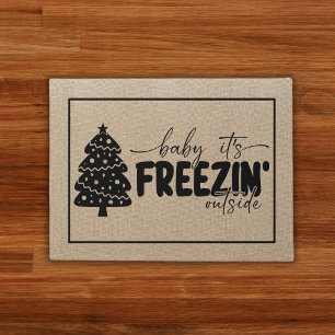 Weihnachtsbaum Baby sein Freezin Außenbereich Fußmatte