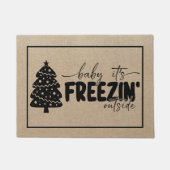 Weihnachtsbaum Baby sein Freezin Außenbereich Fußmatte (Vorderseite)